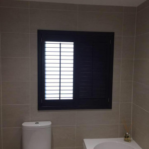 bathroom shutter opened