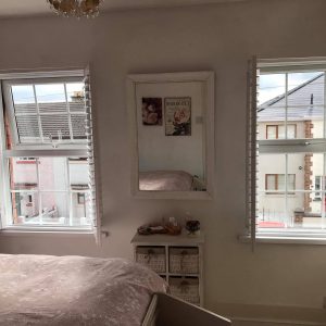 bedroom shutters opened