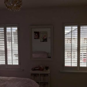 bedroom shutters closed