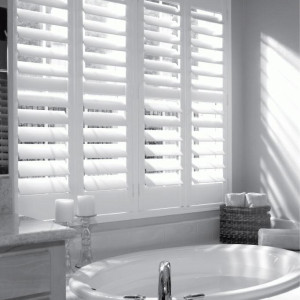 Bathroom white shutters