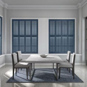 blue colour shutters
