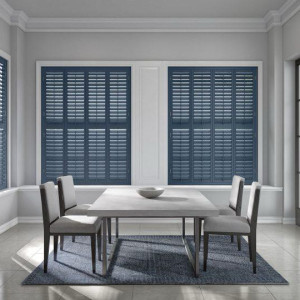 blue colour shutters