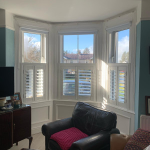 bay half shutters open