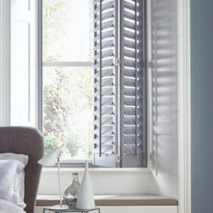 bedroom shutters slightly opened