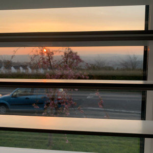 opened shutters to front