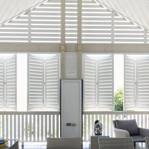 shaped shutters to ceiling